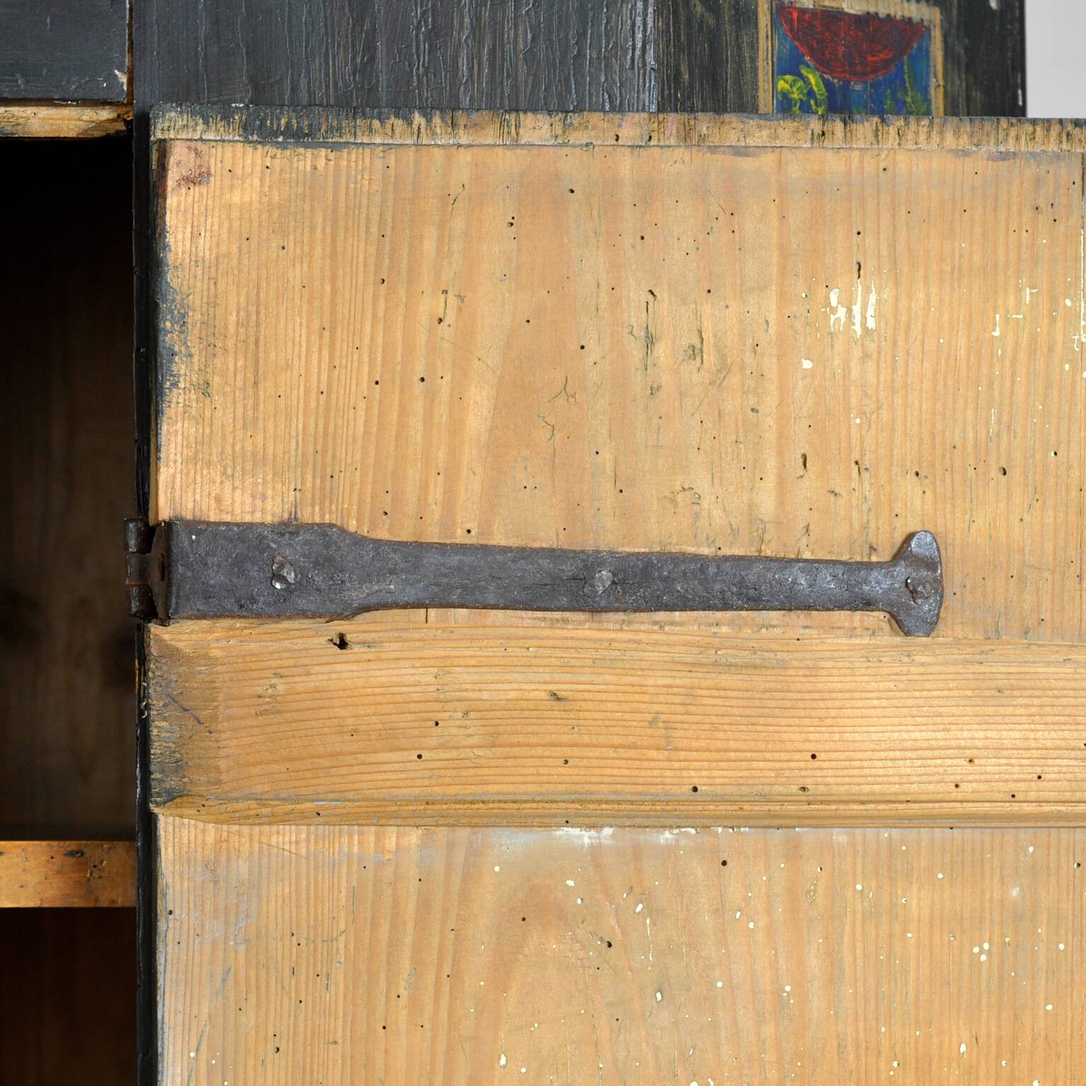 Hand painted Pine Wedding Cabinet, anno 1782