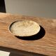 Small pocket tray or circular beige petrified wood dish D22.5-20 -3310