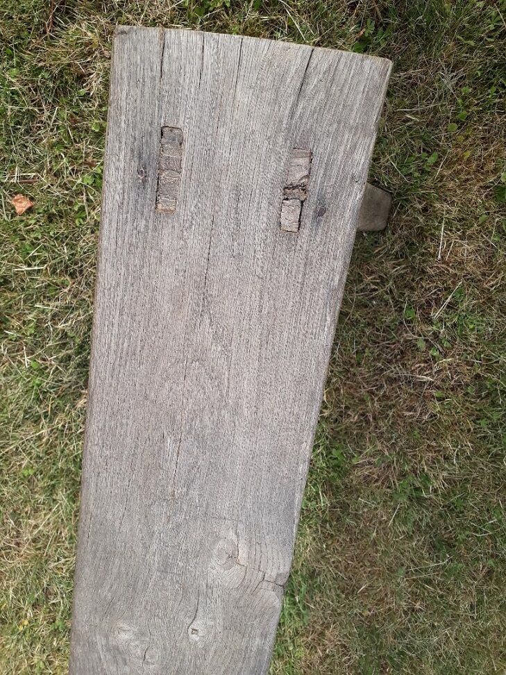 Oak farm bench