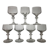 Set of 6 glasses balloons with Venetian ribs