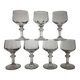 Set of 6 glasses balloons with Venetian ribs