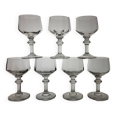 Set of 6 glasses balloons with Venetian ribs