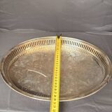 Antique Silver-Plated Metal Tray Rocaille Rococo Louis XV