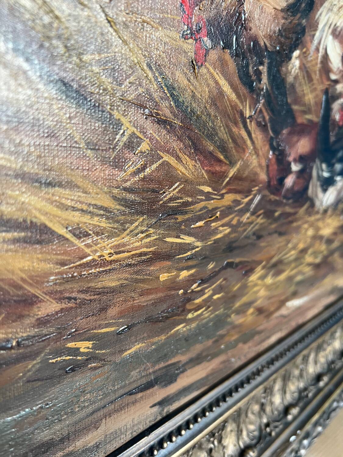 Old 19th century painting of the lower courtyard