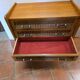 Vintage rattan and oak chest of drawers from the 60s