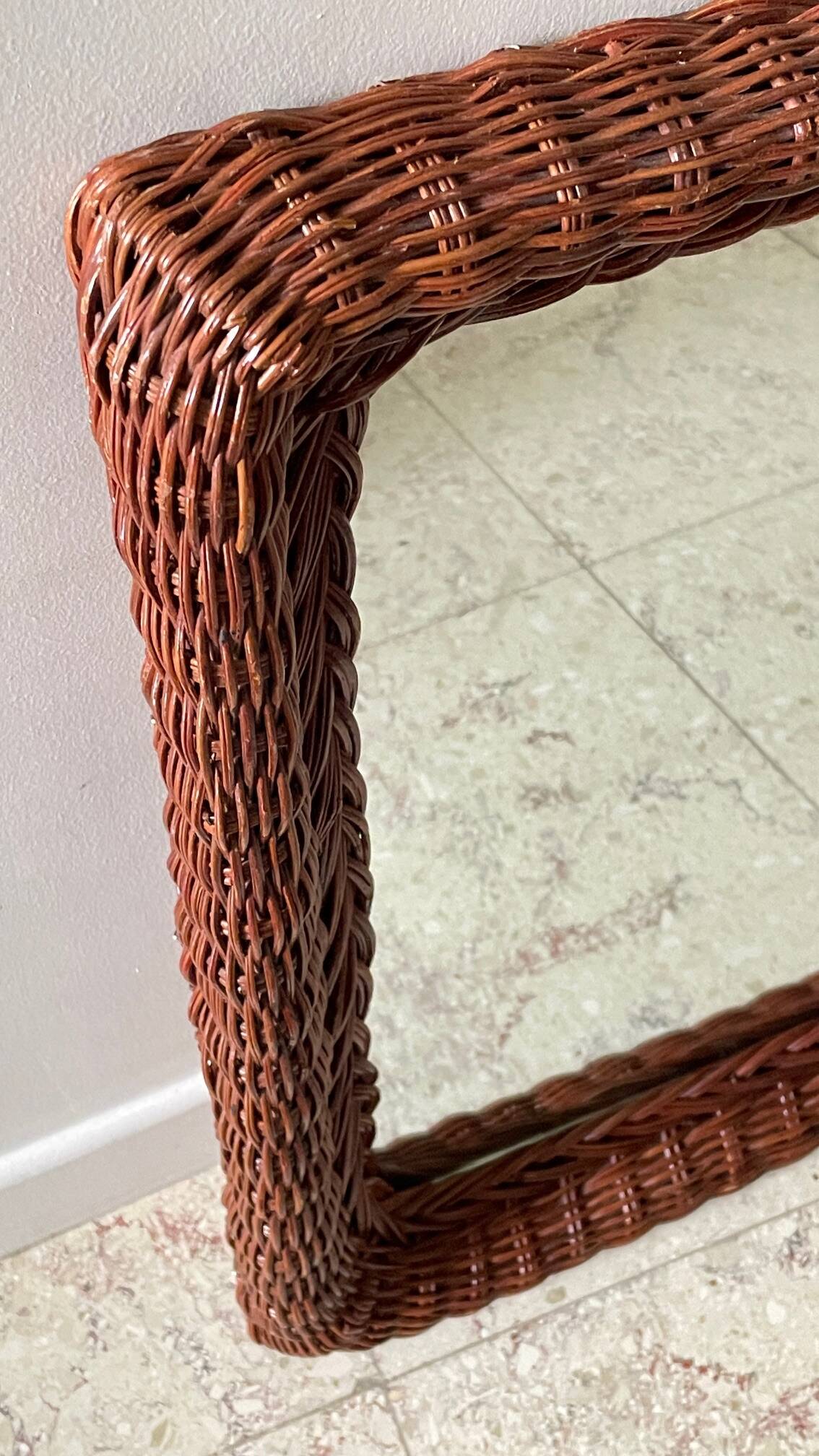 VINTAGE Rattan MIRROR