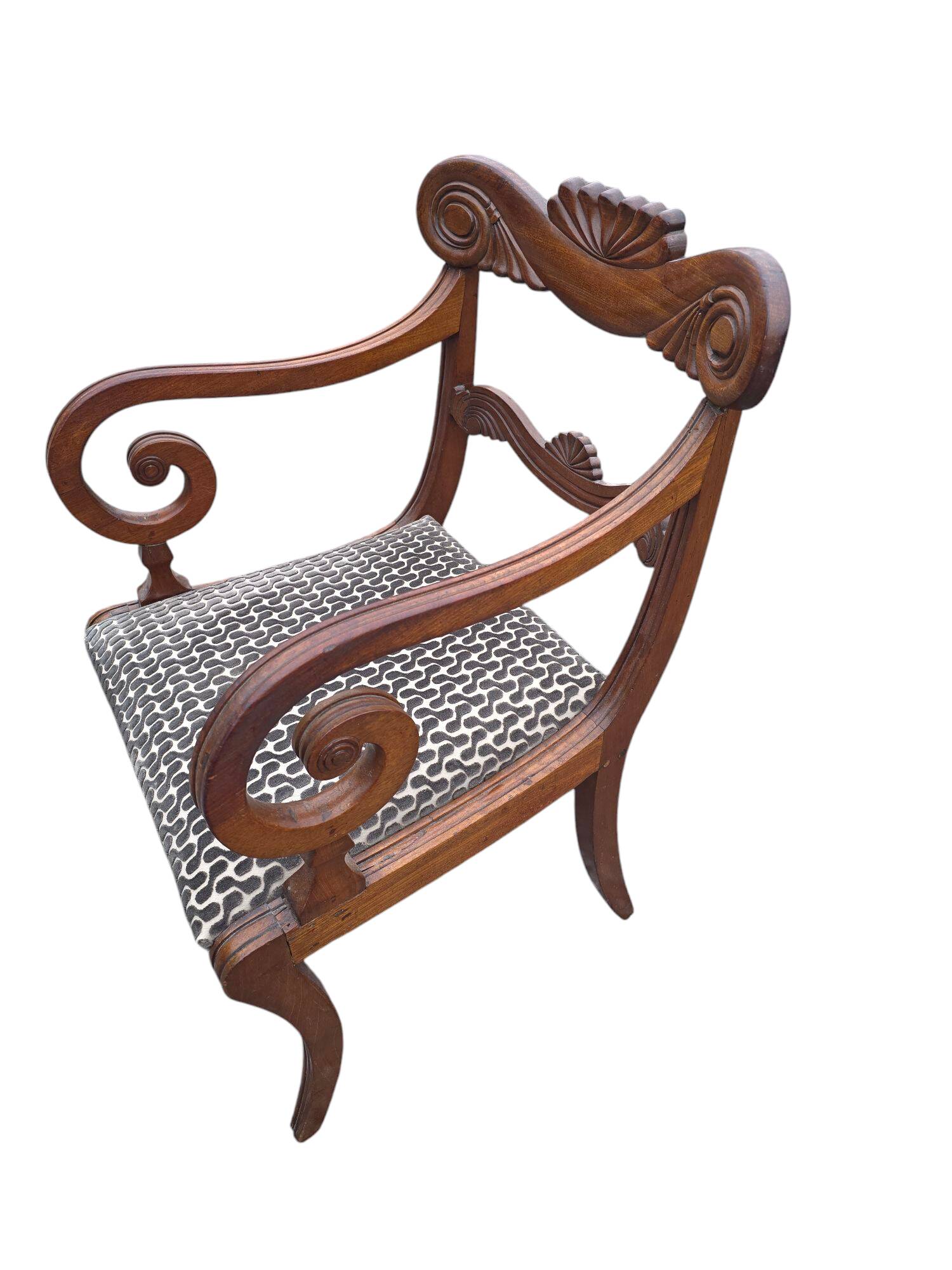 Regency style mahogany armchair