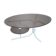 Coffee oval table with metal legs and smoky glass top, 1990s