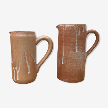 2 pitchers made of vintage sandstone