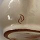 Handcrafted ceramic pitcher and bowl signed – blue decor – vintage tableware