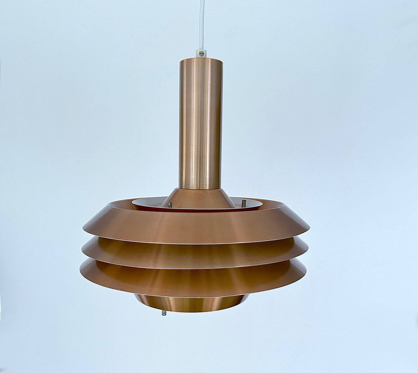 Mid-century modern Danish copper pendant light, 1970s