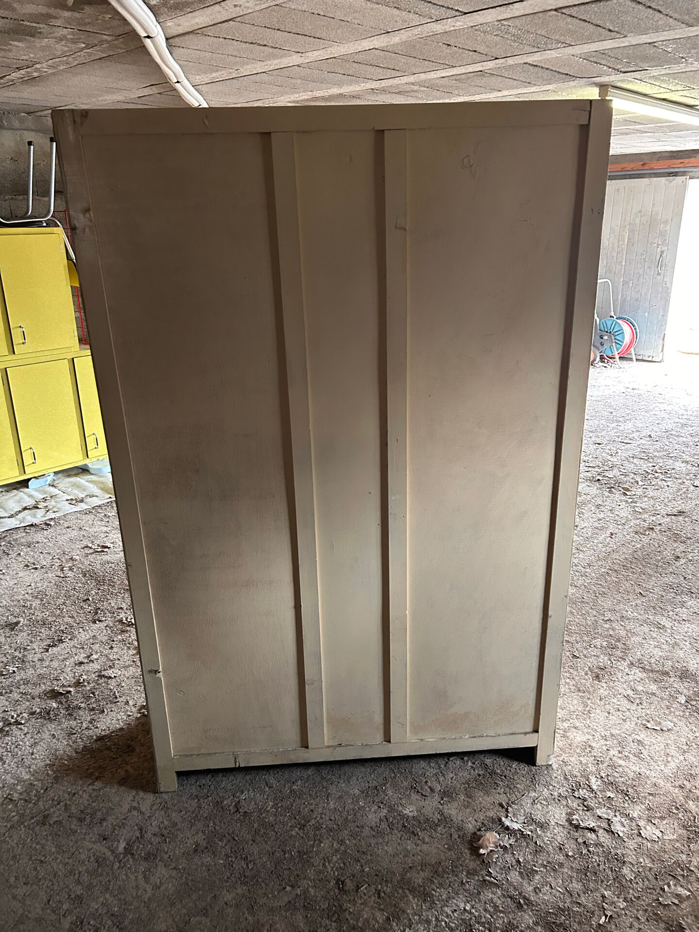 Vintage compartmentalised wardrobe