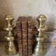 Pair of brass bookends