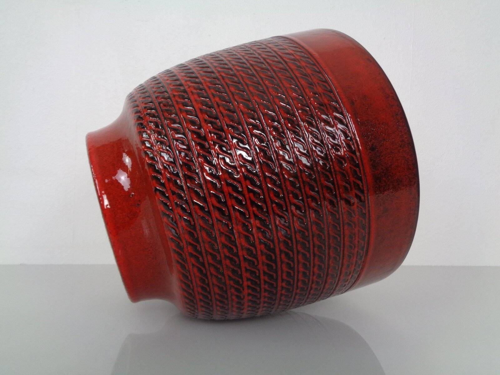 Large ceramic cachepot from Bay Keramik, Germany, 1970s.