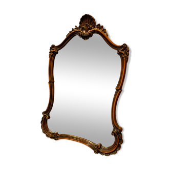 mirror with lacquered wooden frame