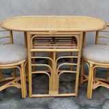 Rattan set, 1980s