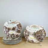 8 plates 1 dish Olde English Countryside Johnson Bros ironstone