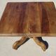 Square dining table, central leg, seats 8