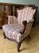 Fauteuil avec repose-pieds de style Louis Philippe d'époque 19ème siècle