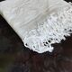 White cotton bedspread, vintage woven cotton bed throw.