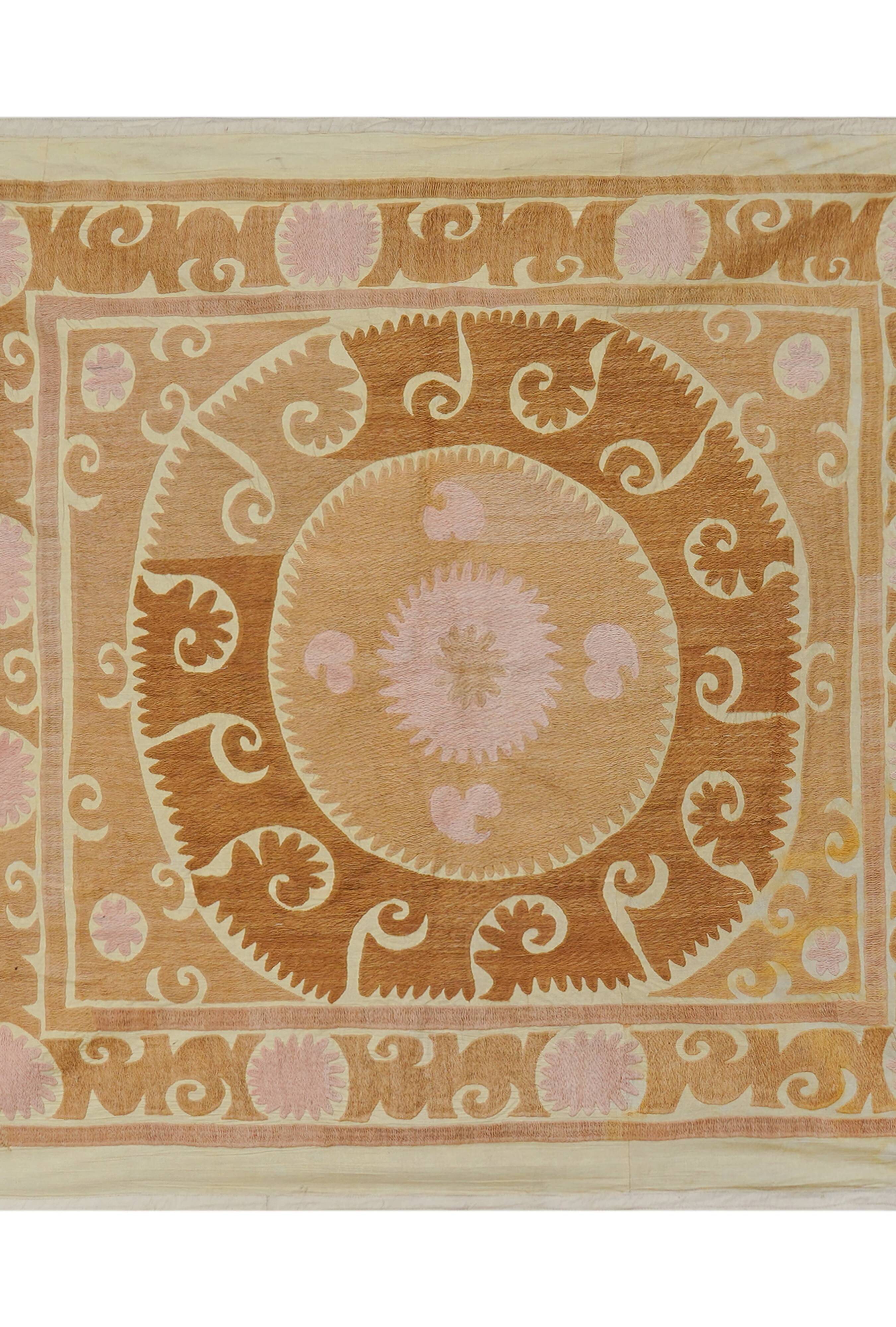 Vintage Turkish hand-knotted rug 133x154 cm