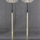 1970s Pair of Glass Brass Floor Lamps by Kamenicky Senov , Czechoslovakia