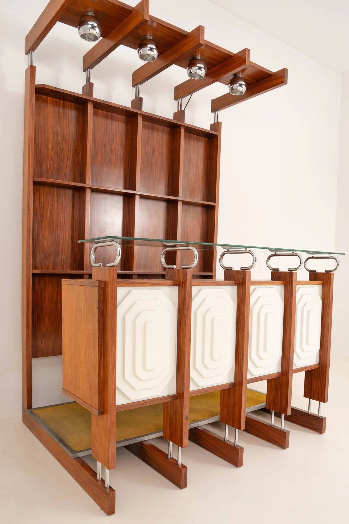 Rare Italian Bar Unit with Stools