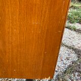 Rattan chest of drawers and vintage wood