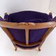 French bergere armchair - New mauve velvet upholstery