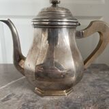 Antique Silver-Plated Metal Teapot Art Deco