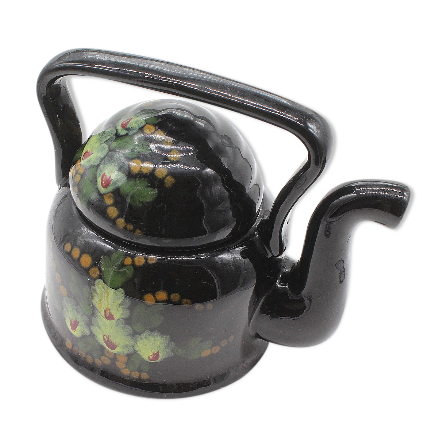 Hand-painted metal teapot