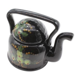 Hand-painted metal teapot