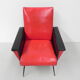 Vintage skai armchair with armrests