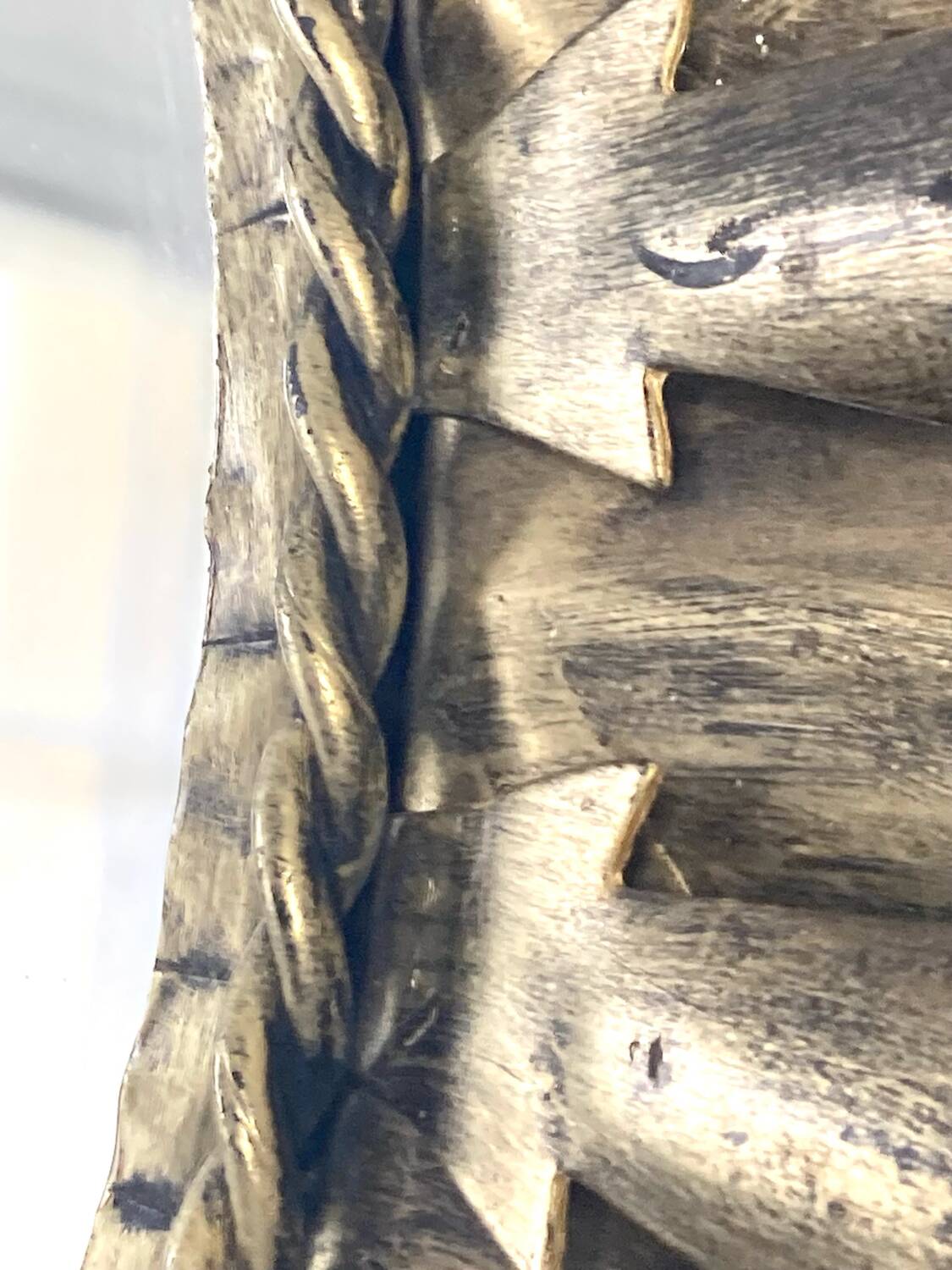 Gold metal sun mirror