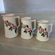 3 antique Sarreguemines pitchers