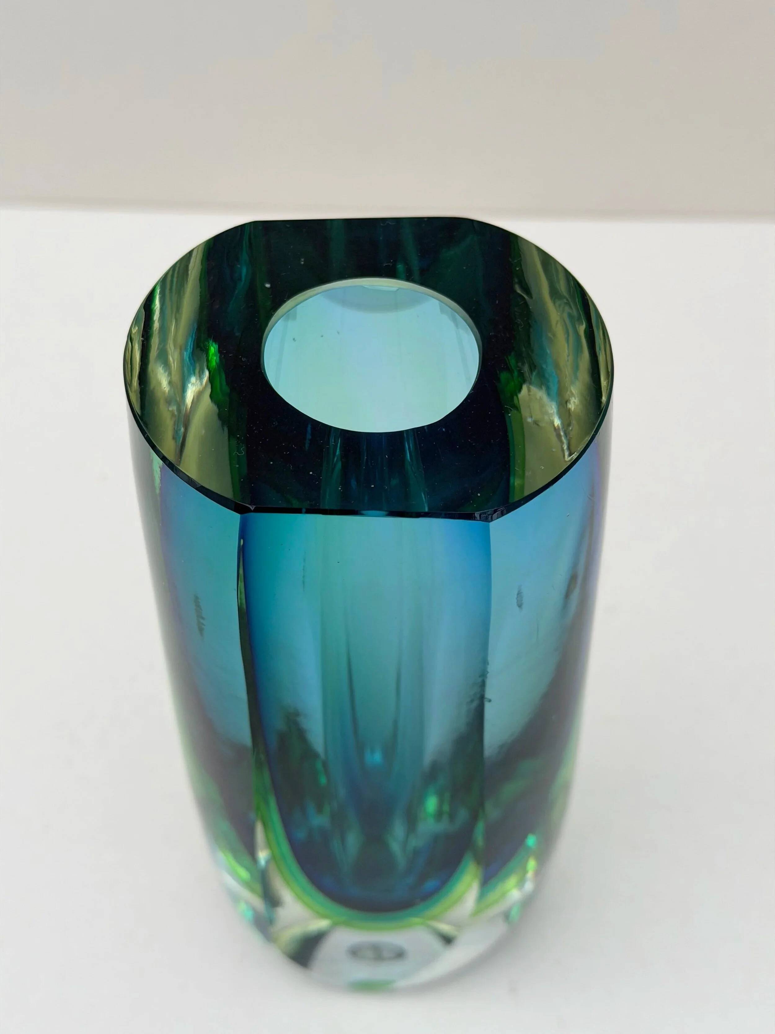 Sommerso Vase - Murano blown glass, Italy 1980