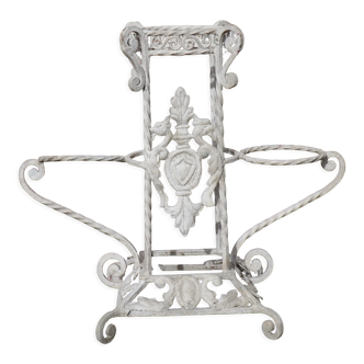 Planter Napoleon III wrought iron - coat of arms