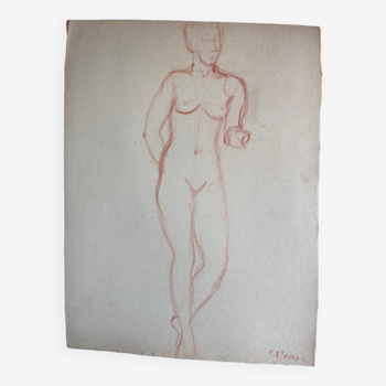 Female nude drawing