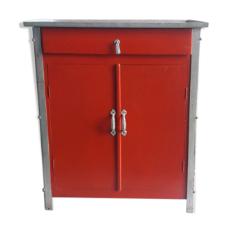 Small Art Deco metal and wood buffet