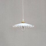 Mini wavy opaline pendant light
