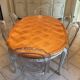 Louis XV buffet in grey patinated solid cherry wood in the Gustavian style.