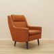 Fauteuil orange, design danois, années 1970, fabriqué au Danemark