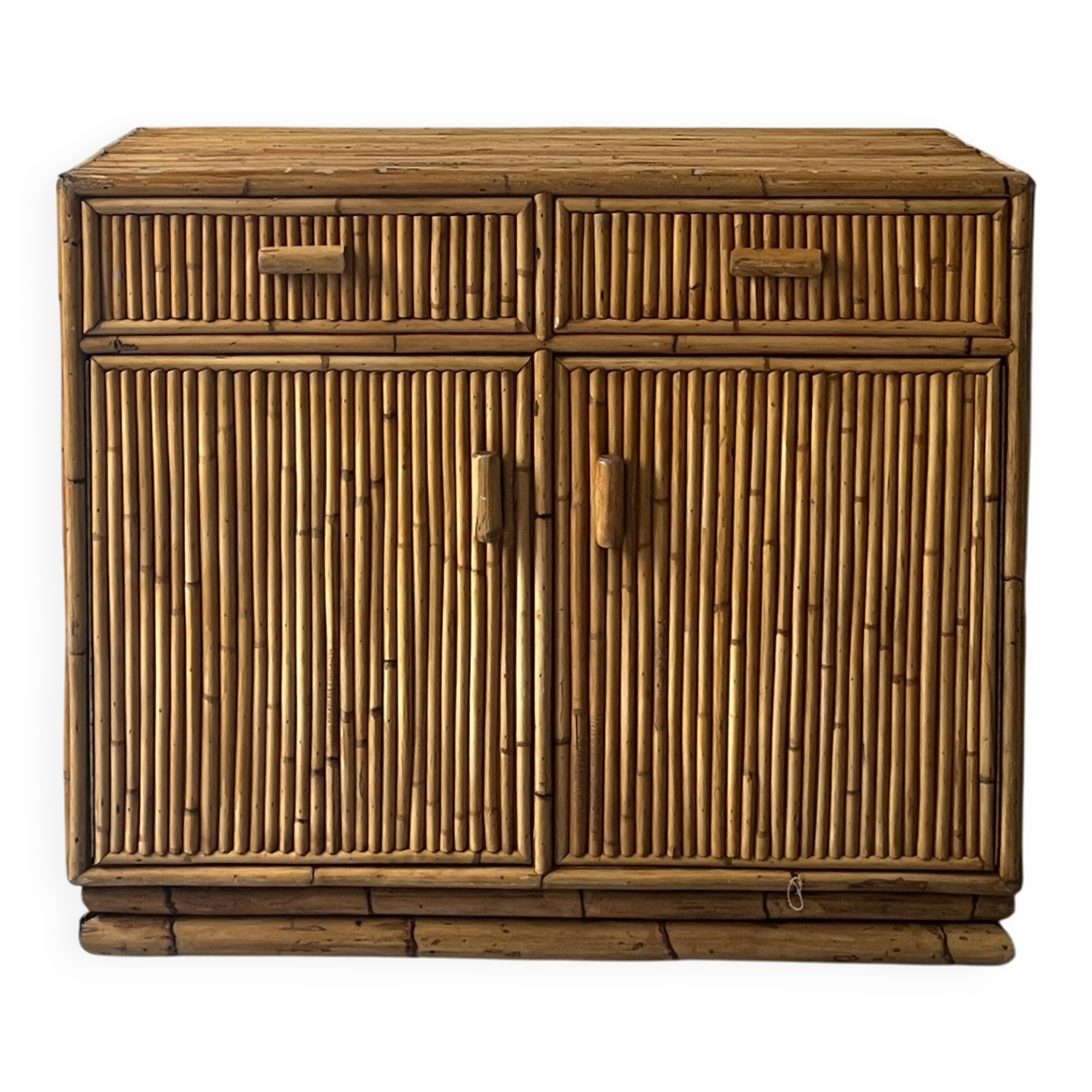 Vintage bamboo sideboard, Italy 1970