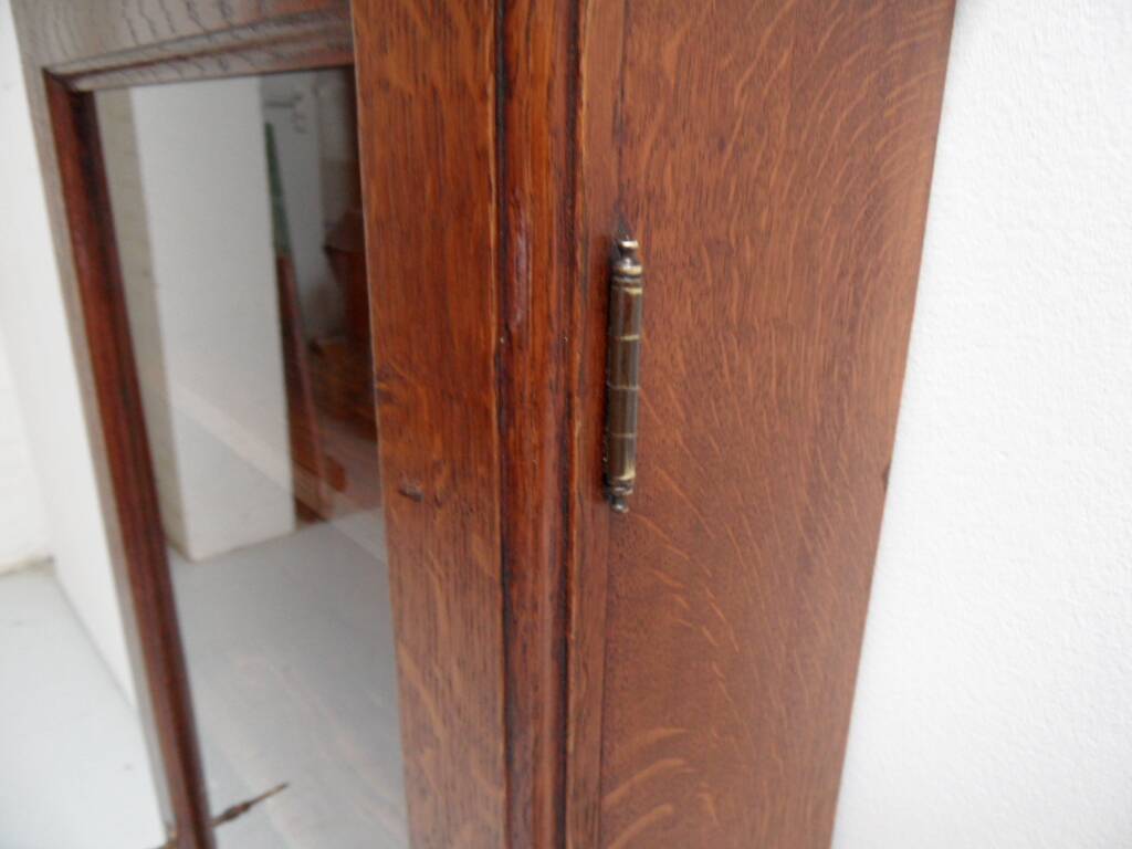 Antique oak display cabinet