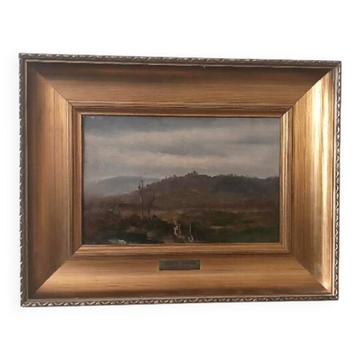 Oil on canvas, Giuseppe Hainmann (Milan 1828-Alexandria, Egypt)