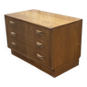 Low 3-drawer chest of drawers from the GPlan brand in teak from the 70s