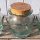 3 Thick glass jars