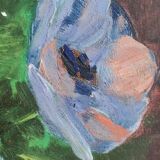 Anemone painting on wood