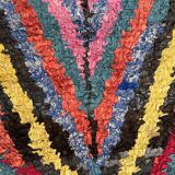 Tapis Berbère Boucherouite coloré - 104 x 202 cm