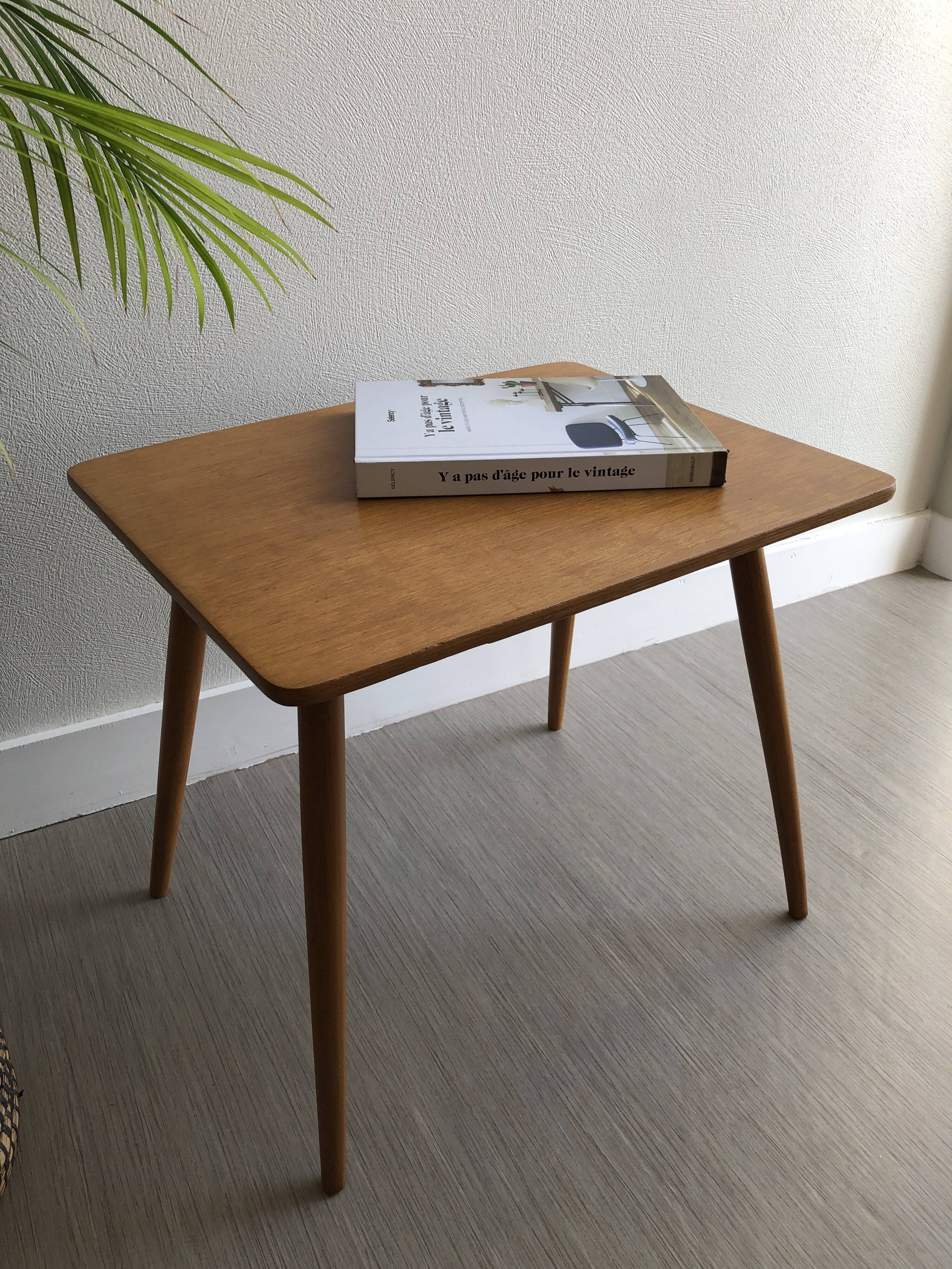 Table basse vintage pieds compas